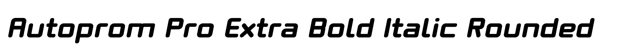 Autoprom Pro Extra Bold Italic Rounded image